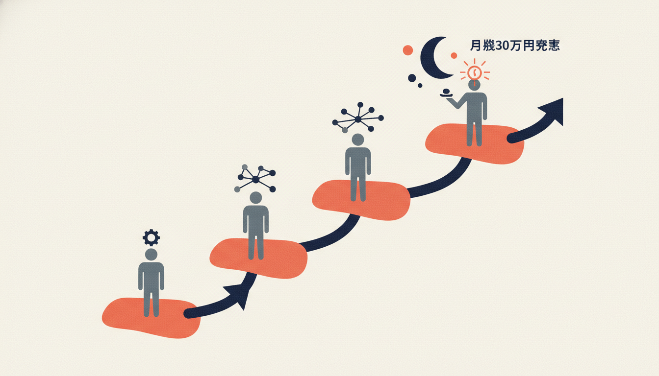 月収30万円達成までの3ステージ・ロードマップ